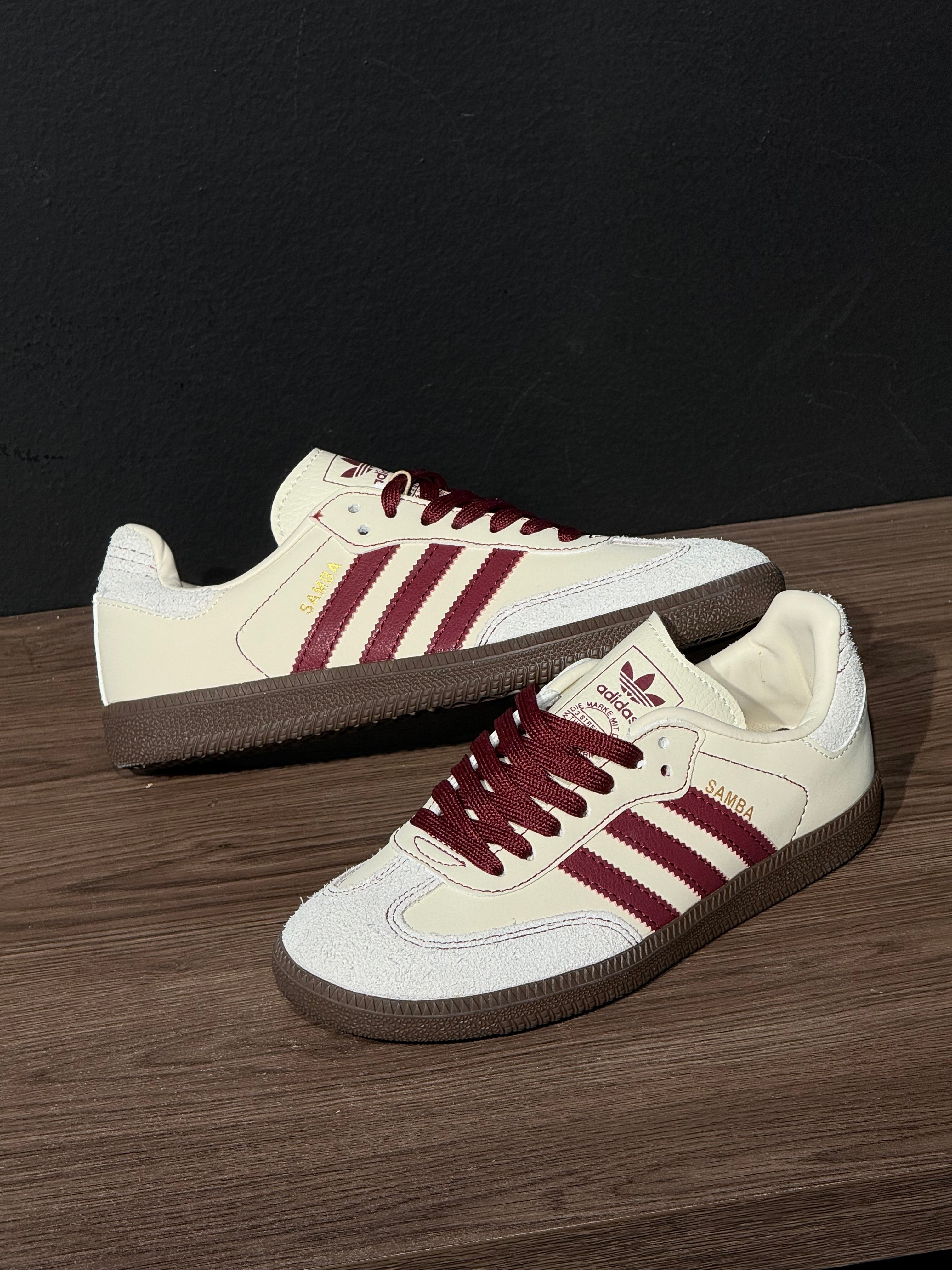Adidas Samba OG “Wonder White/Maroon"