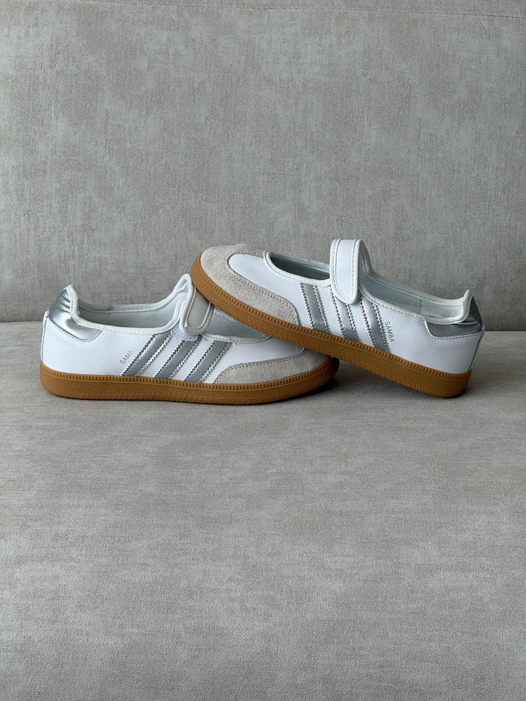 Adidas Samba Jane White Silver Metallic