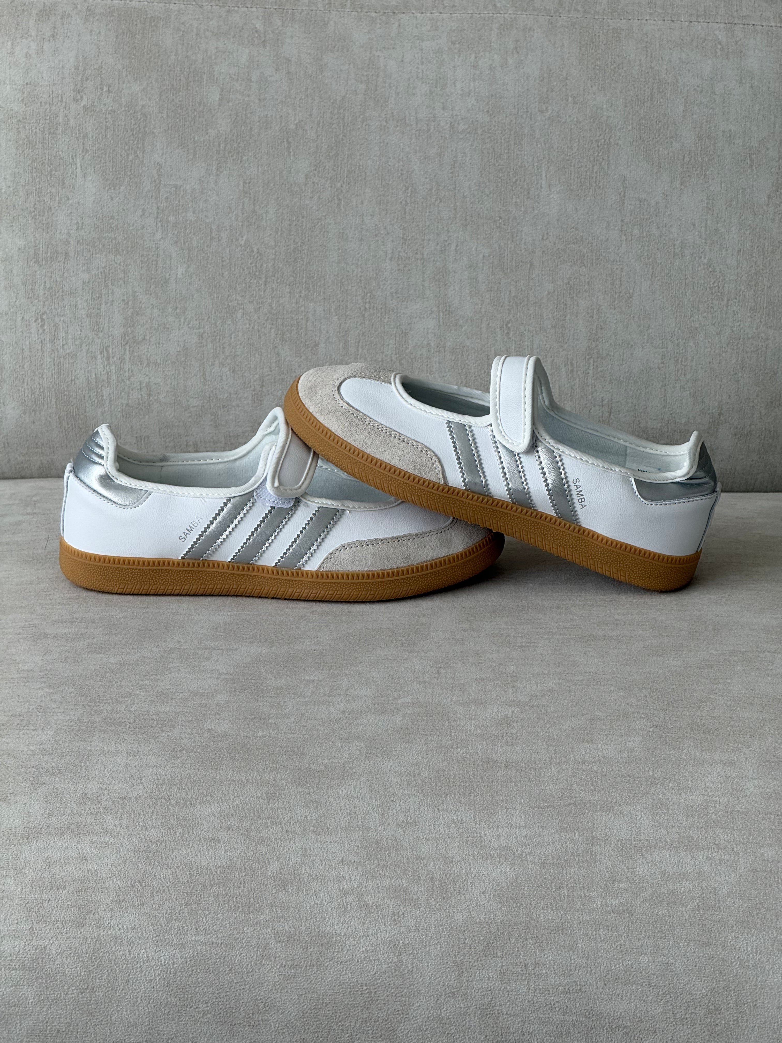 Adidas Samba Jane White Silver Metallic