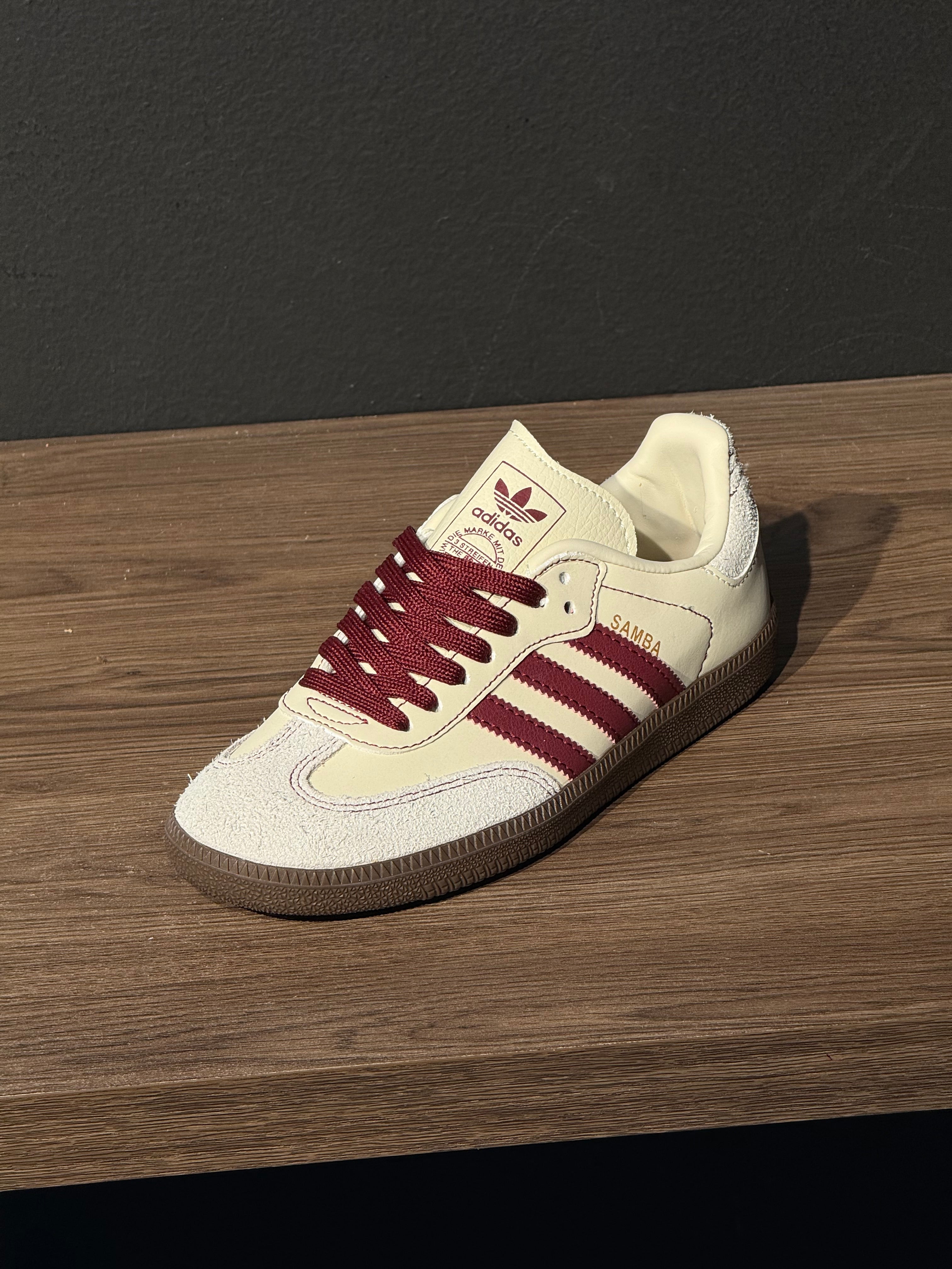 Adidas Samba OG “Wonder White/Maroon"