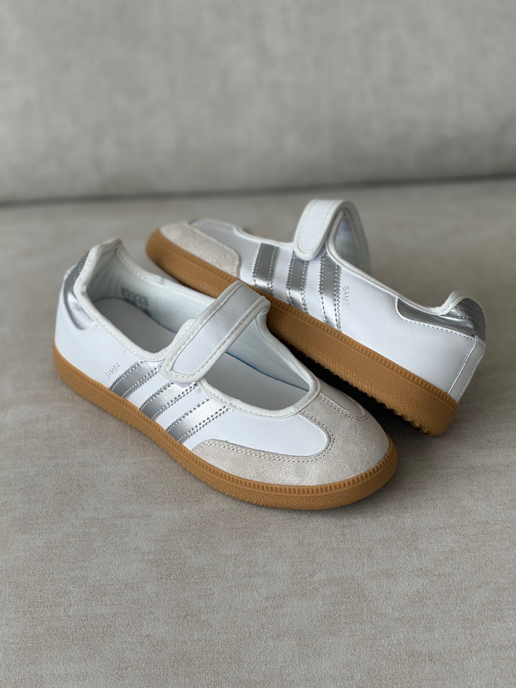 Adidas Samba Jane White Silver Metallic