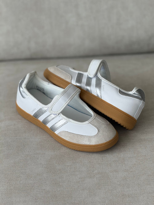 Adidas Samba Jane White Silver Metallic