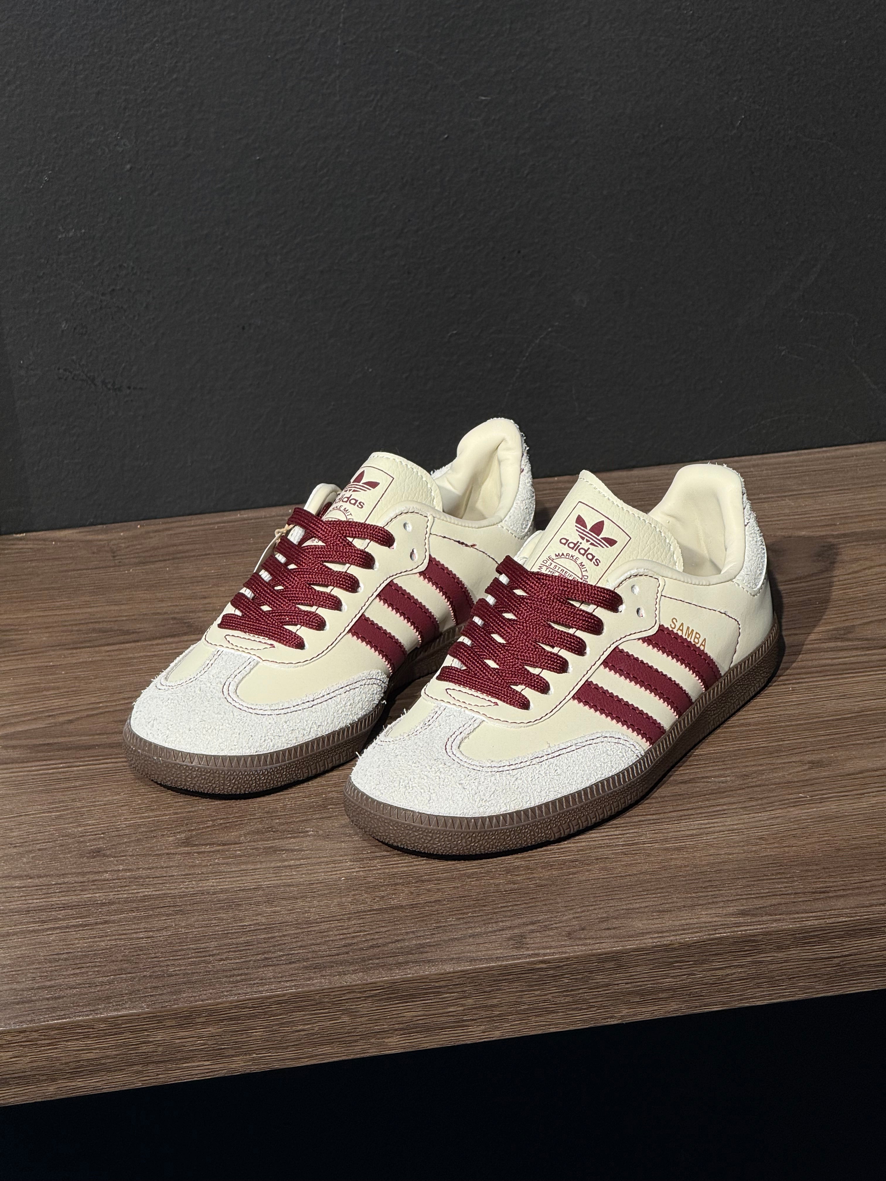 Adidas Samba OG “Wonder White/Maroon"